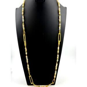 Karine Sultan Beads and Links Long Chain Necklace